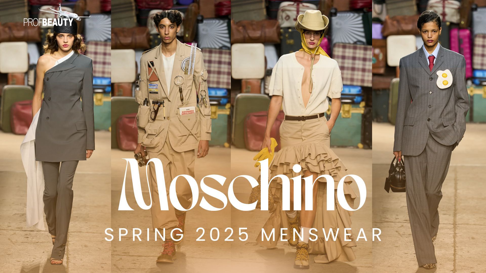 Moschino Spring/Summer 2025 Menswear qua lăng kính của tài tử Ý Adrian Appiolaza