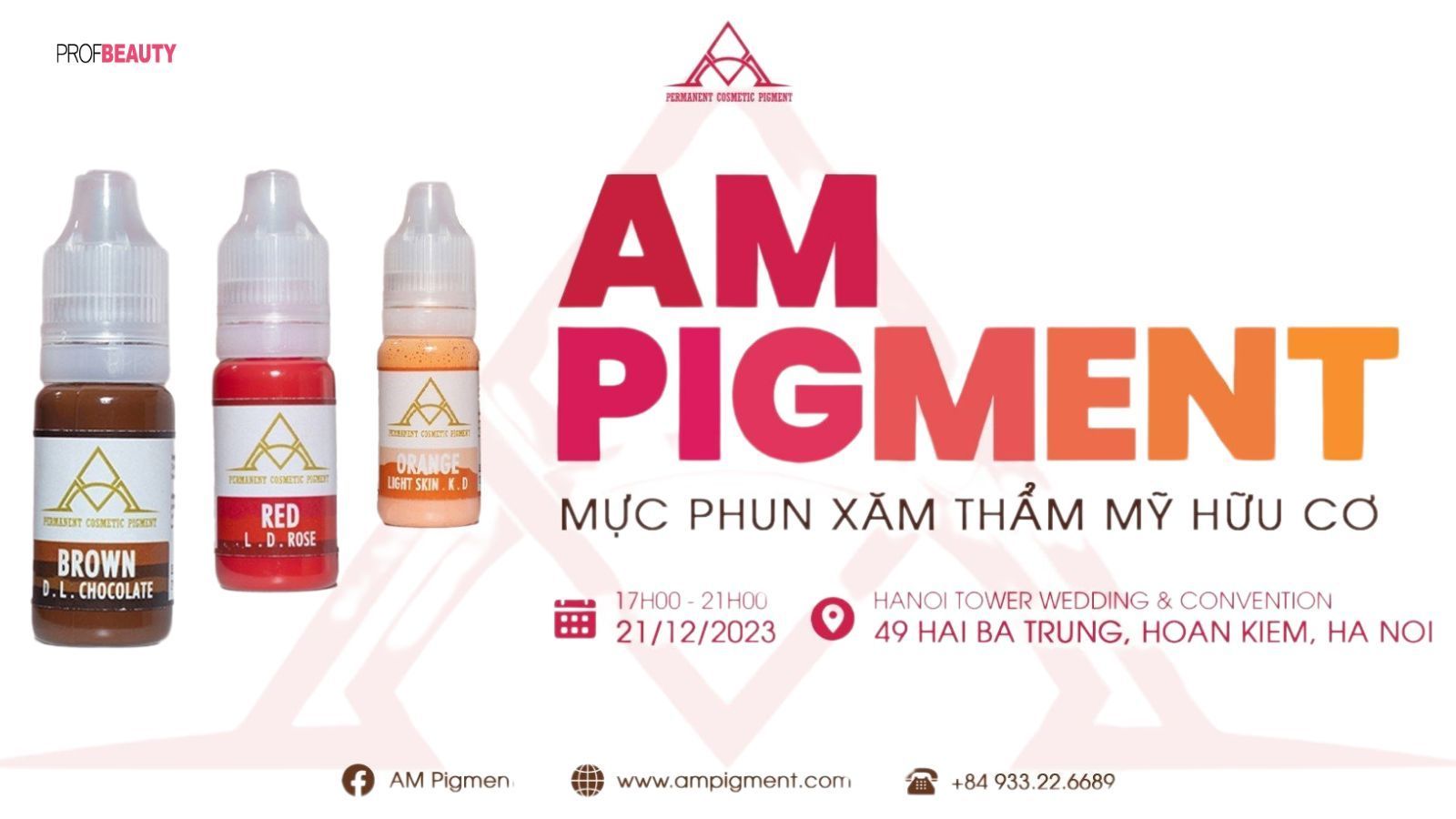 AM PIGMENT - Dòng mực phun xăm thẩm mỹ hữu cơ sắp ra mắt tại Việt Nam