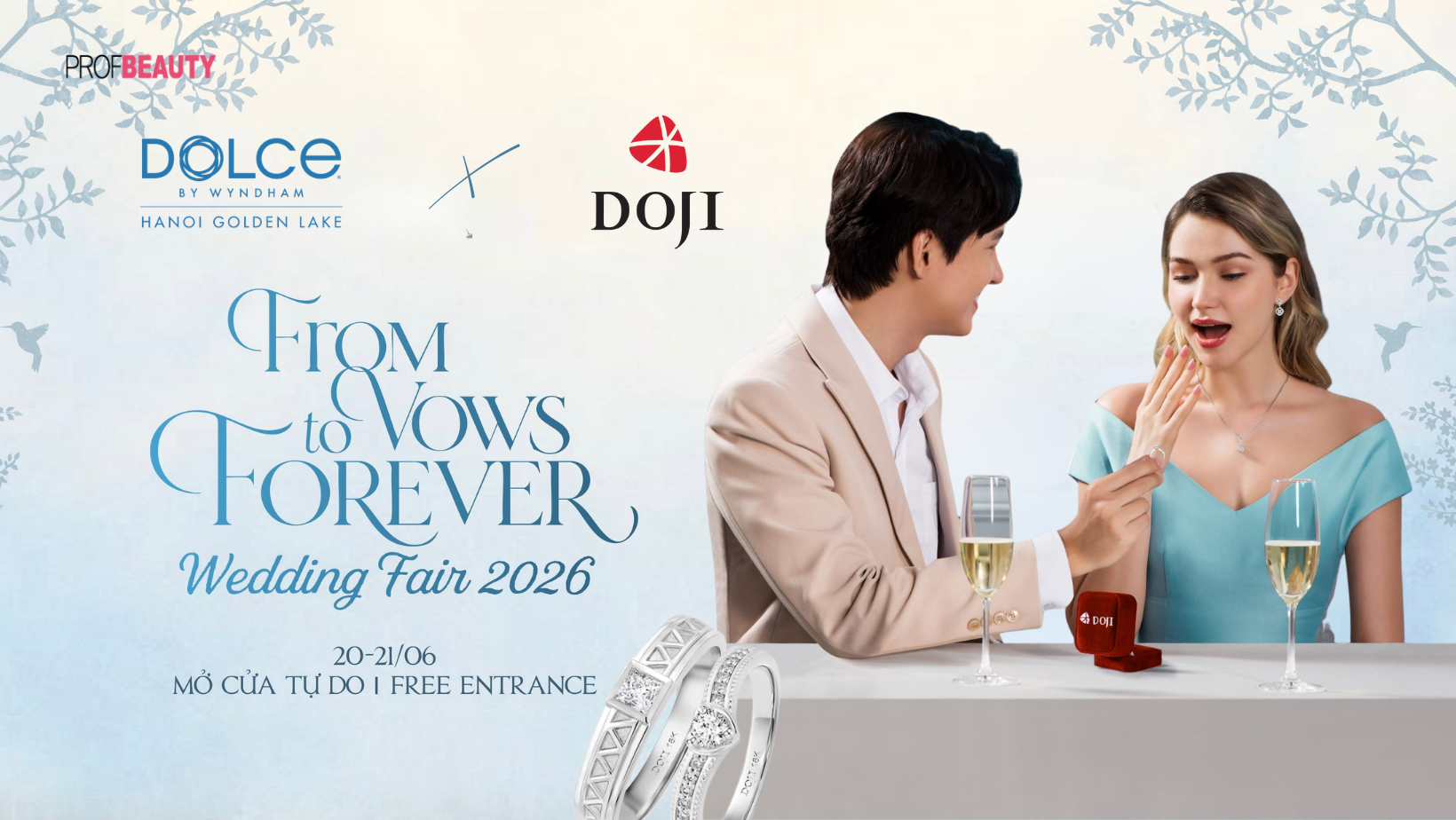 DOJI mang biểu tượng hạnh phúc lứa đôi đến Dolce by Wyndham Hanoi Golden Lake