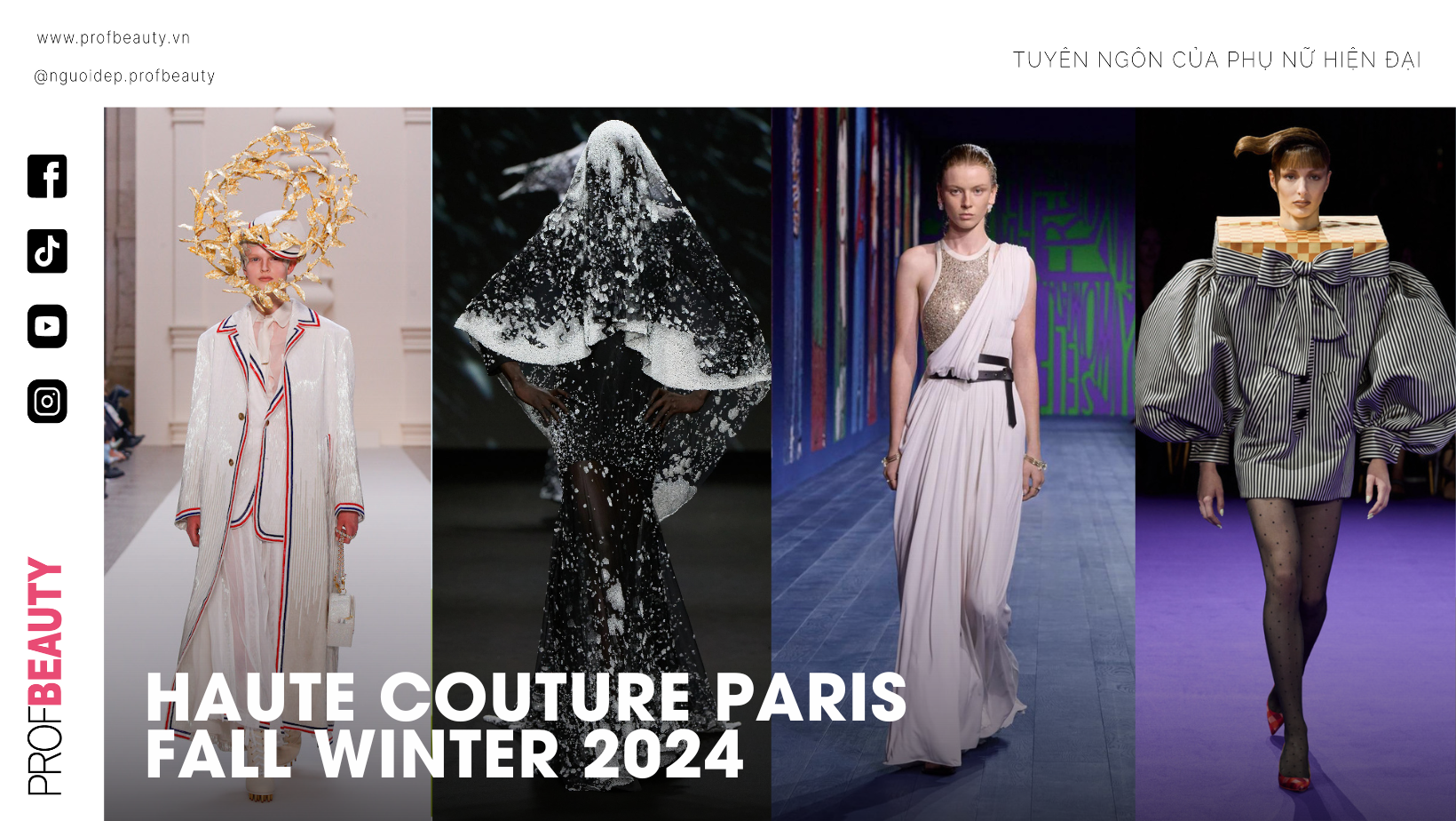 Những bộ trang phục độc đáo tại Haute Couture Paris Fall Winter 2024