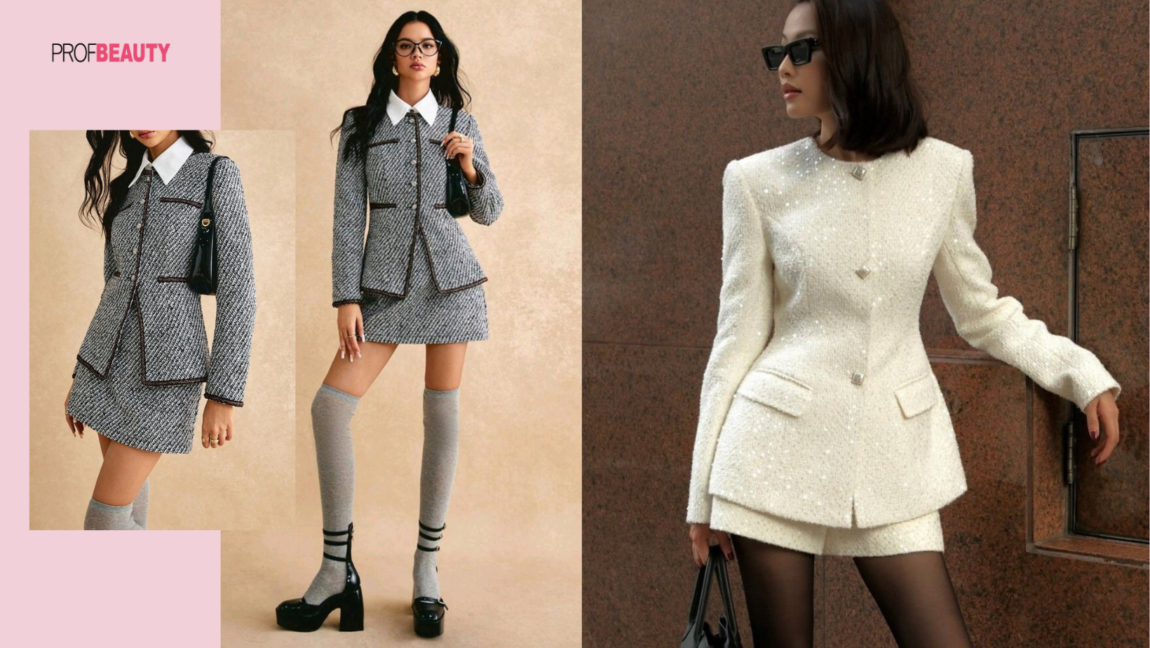 Chất liệu dạ tweed hòa cùng phong cách ngày xuân